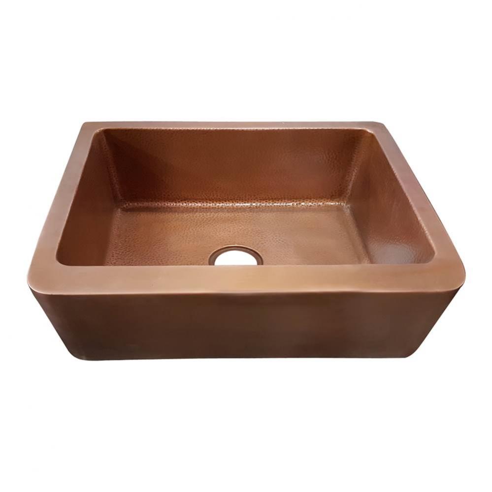 Bentley 36&apos;&apos; Single Bowl CoppeFarmer Sink,Sm Ext,Ham Int-SAC