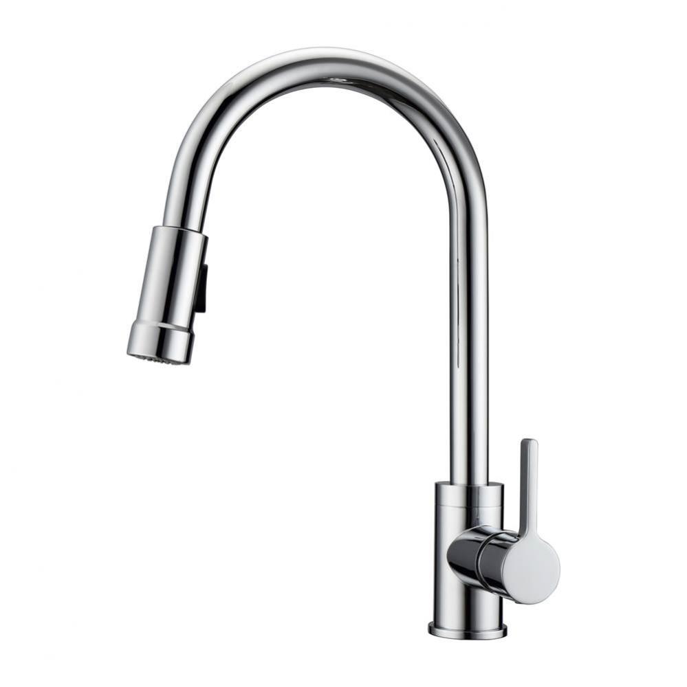 Firth Kitchen Faucet,Pull-outSpray, Metal Lever Handles,CP