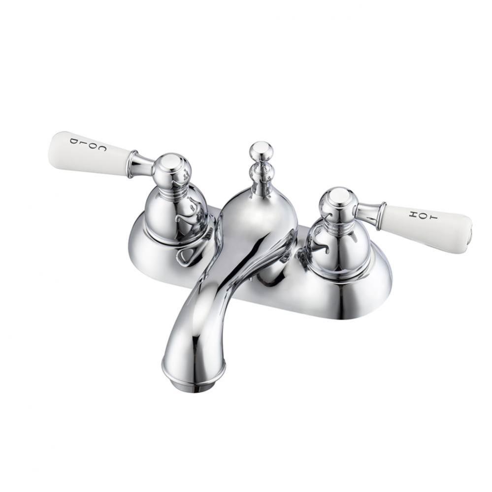 Donata 4&apos;&apos;cc Lav Faucet, Nohoses, Por Lever Handles, CP