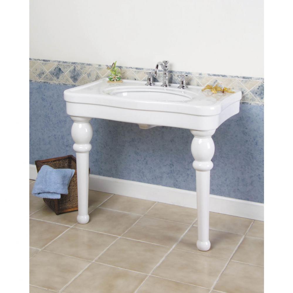 Versailles 36&apos;&apos; Console, 8&apos;&apos;cc, White