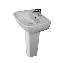 Barclay 3-141WH - Elena 500 Pedestal Lavatory 1-Hole, White