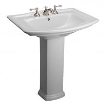 Barclay 3-414WH - Washington 650 Pedestal  Lavatory, 4''cc, White