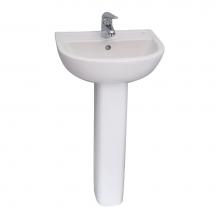 Barclay 3-548WH - Compact 500 Pedestal Lavatory 8'' cc, White