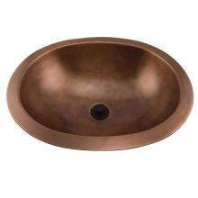 Barclay 7-610SAC - Finn 19'' Oval Copper Sink Smooth Antique Copper