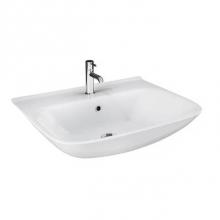 Barclay 4-1104WH - Eden 450 Wall-Hung Basin, 4'' Centerset, White