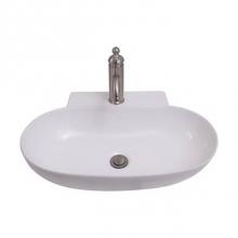 Barclay 4-1131WH - Leith 22''  Wall Hung Basin 6'' Centerset, White