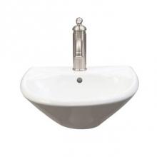 Barclay 4-3031WH - Gair Wall Hung Basin 1 faucet hole, White