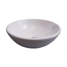 Barclay 4-8016WH - Essie Above Counter Basin 11-1/4'' Oval,No Faucet Hole,WH