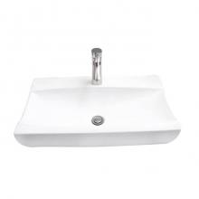 Barclay 4-8120WH - Ramsey Above Counter Basin 25'', Rect, 1 Faucet Hole,WH