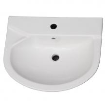 Barclay B/3-431WH - Anabel 630 Ped Lav Basin 1-Hole, White