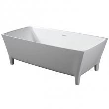 Barclay RTRECN67-WH - Timon  67'' Resin FreestandingTub, White Matte