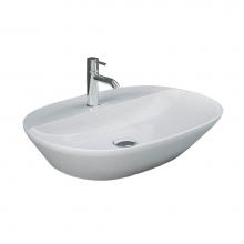 Barclay 5-531WH - Variant 23-5/8''x16-1/2'' Oval CounterTop Basin,1-Tap Hole,WH