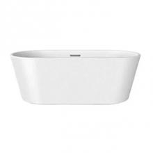 Barclay ATOVN67EIG-MTCP - Patrick 67'' AC Tub Matte White W/Internal Drain And Of Chrome