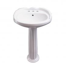 Barclay B/3-3046WH - Silvi 20'' Basin Only with 6'' Centerset,W/ Overflow,WH