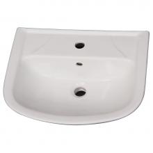 Barclay B/3-121WH - Lara 510 Ped Lav Basin 1 Hole, White