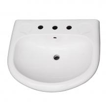 Barclay B/3-188WH - Orient 660 Ped Lav Basin 8'' cc, White