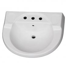 Barclay B/3-198WH - Wynne 705 Ped Lav Basin8'' cc, White