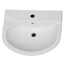 Barclay B/3-421WH - Anabel 555 Ped Lav Basin 1 Hole, White