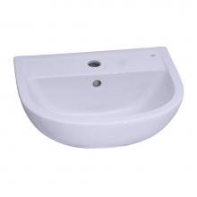 Barclay B/3-551WH - Compact 545 Ped Lav Basin 1 Hole, White