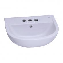 Barclay B/3-554WH - Compact 545 Ped Lav Basin 4'' cc, White