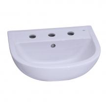 Barclay B/3-558WH - Compact 545 Ped Lav Basin 8'' cc, White