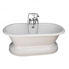 Barclay TKCTDRN61B-CP3 - Tub Kit 61''CI,Dbl Roll Top w/Base,Filler,Supplies,Drian-CP