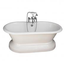 Barclay TKCTDRN61B-CP4 - Tub Kit 61''CI,Dbl Roll Top w/Base,Filler,Supplies,Drian-CP