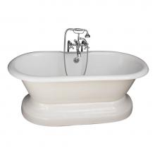 Barclay TKCTDRN61B-CP5 - Tub Kit 61''CI,Dbl Roll Top w/Base,Filler,Supplies,Drian-CP