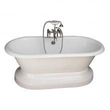 Barclay TKCTDRN61B-SN3 - Tub Kit 61''CI,Dbl Roll Top w/Base,Filler,Supplies,Drain-SN