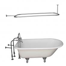 Barclay TKCTRN67-CP11 - Tub Kit 67'' CI Roll Top,FillerShwrRd, Supplies, Drain-Chrome