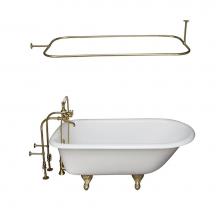 Barclay TKCTRN67-PB4 - Tub Kit 67'' CI Roll Top,FillerShwrRd, Supplies, Drain-PB