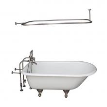 Barclay TKCTRN67-SN11 - Tub Kit 67'' CI Roll Top,FillerShwrRd, Supplies, Drain-BrNkl