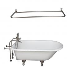 Barclay TKCTRN67-SN15 - Tub Kit 67'' CI Rill Top,FillerShwrRd, Supplies, Drain-BrNkl