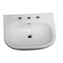 Barclay B/3-2038WH - Tonique 550 Basin only,White-8'' Widespread