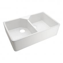 Barclay FS31 - Jolie 31.5'' Double Bowl Farmer Sink, No hole,  White