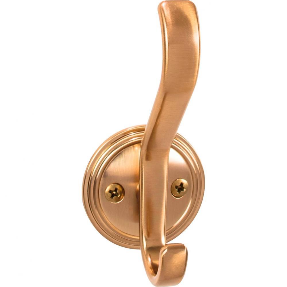 Reeded Hook 4 11/16 Inch Honey Bronze