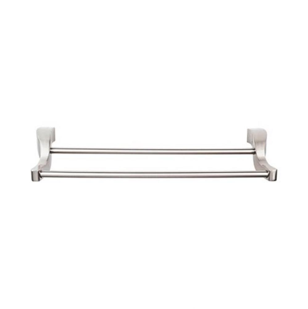 Aqua Bath Towel Bar 18 Inch Double Brushed Satin Nickel