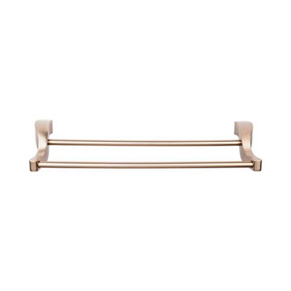 Aqua Bath Towel Bar 24 Inch Double Brushed Bronze