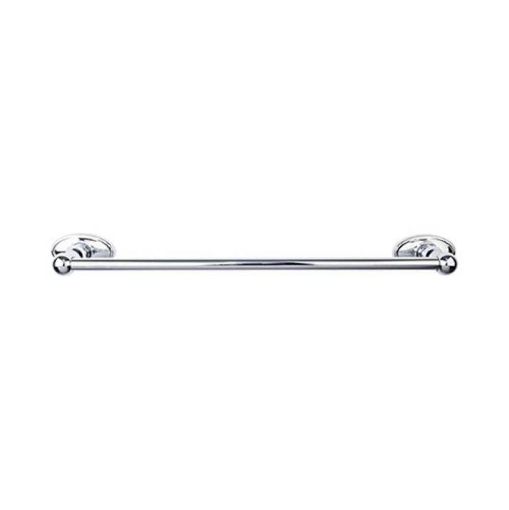 Edwardian Bath Towel Bar 30 In. Single - Oval Backplate Polished Chrome