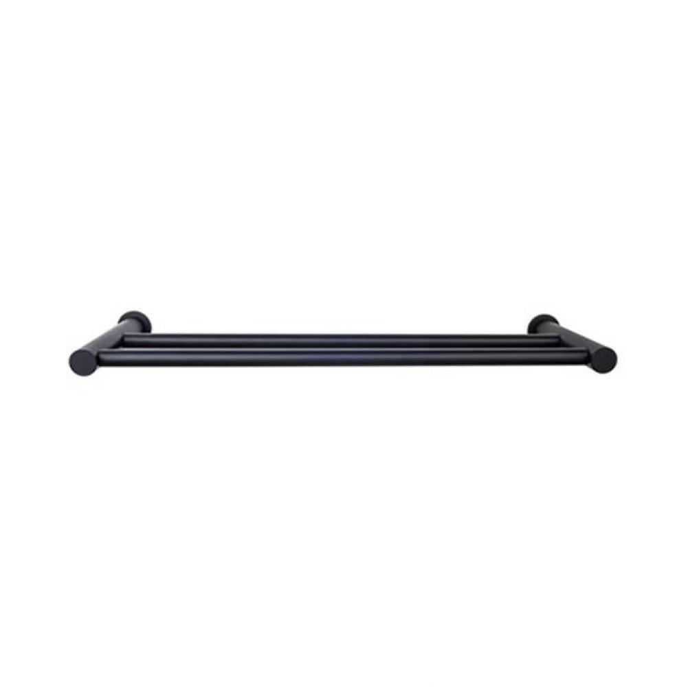 Hopewell Bath Towel Bar 18 Inch Double Flat Black