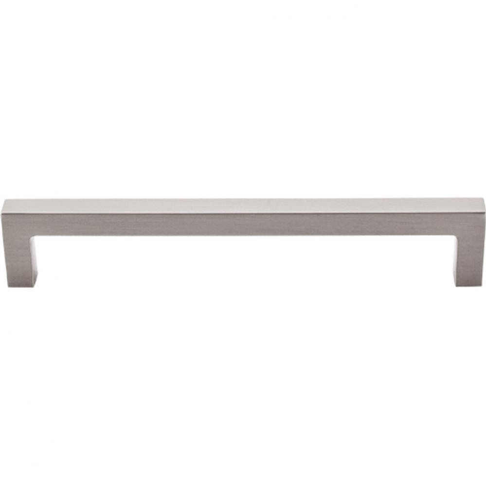 Square Bar Pull 6 5/16 Inch (c-c) Brushed Satin Nickel