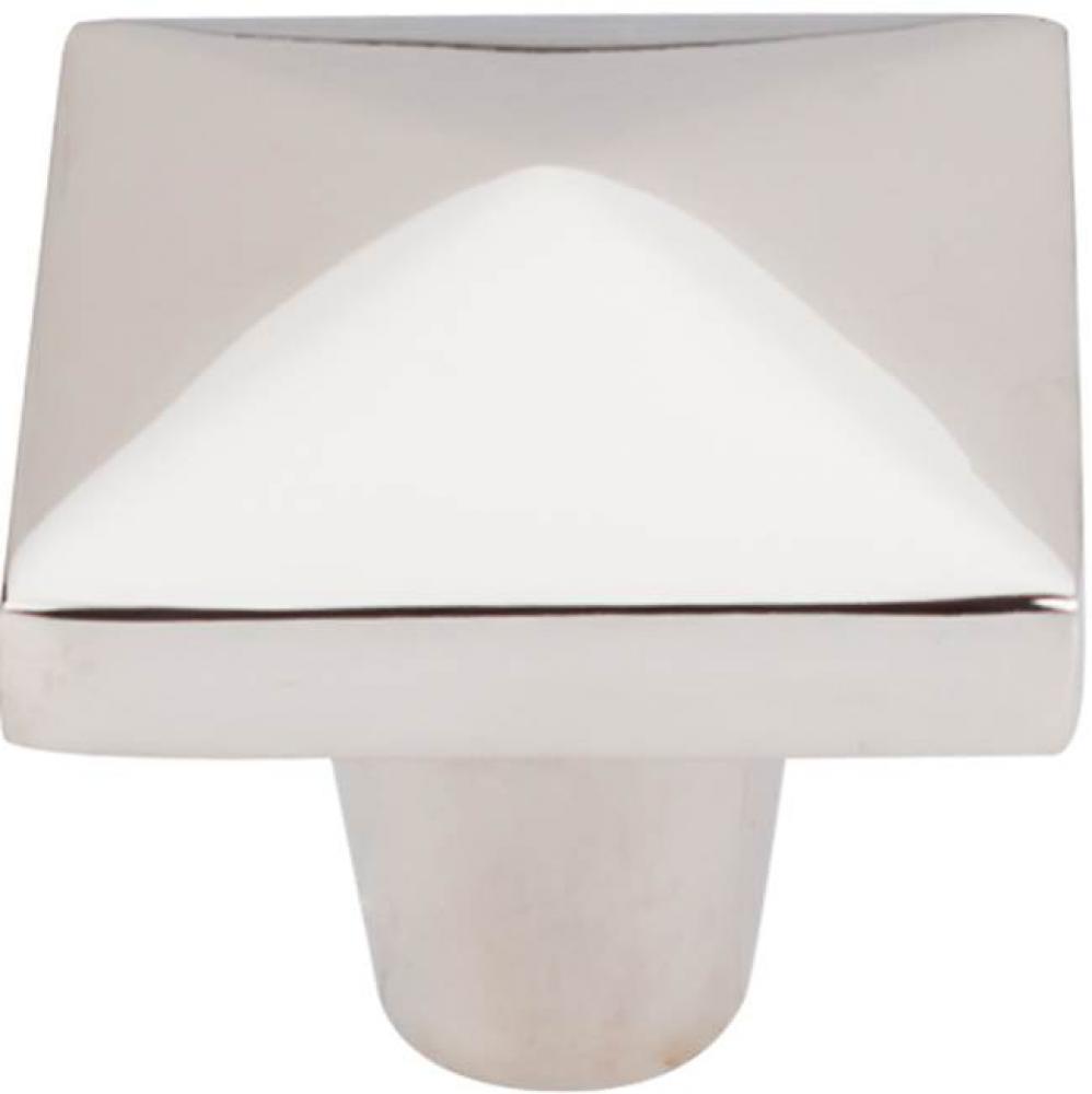 Aspen II Square Knob 1 1/2 Inch Polished Nickel