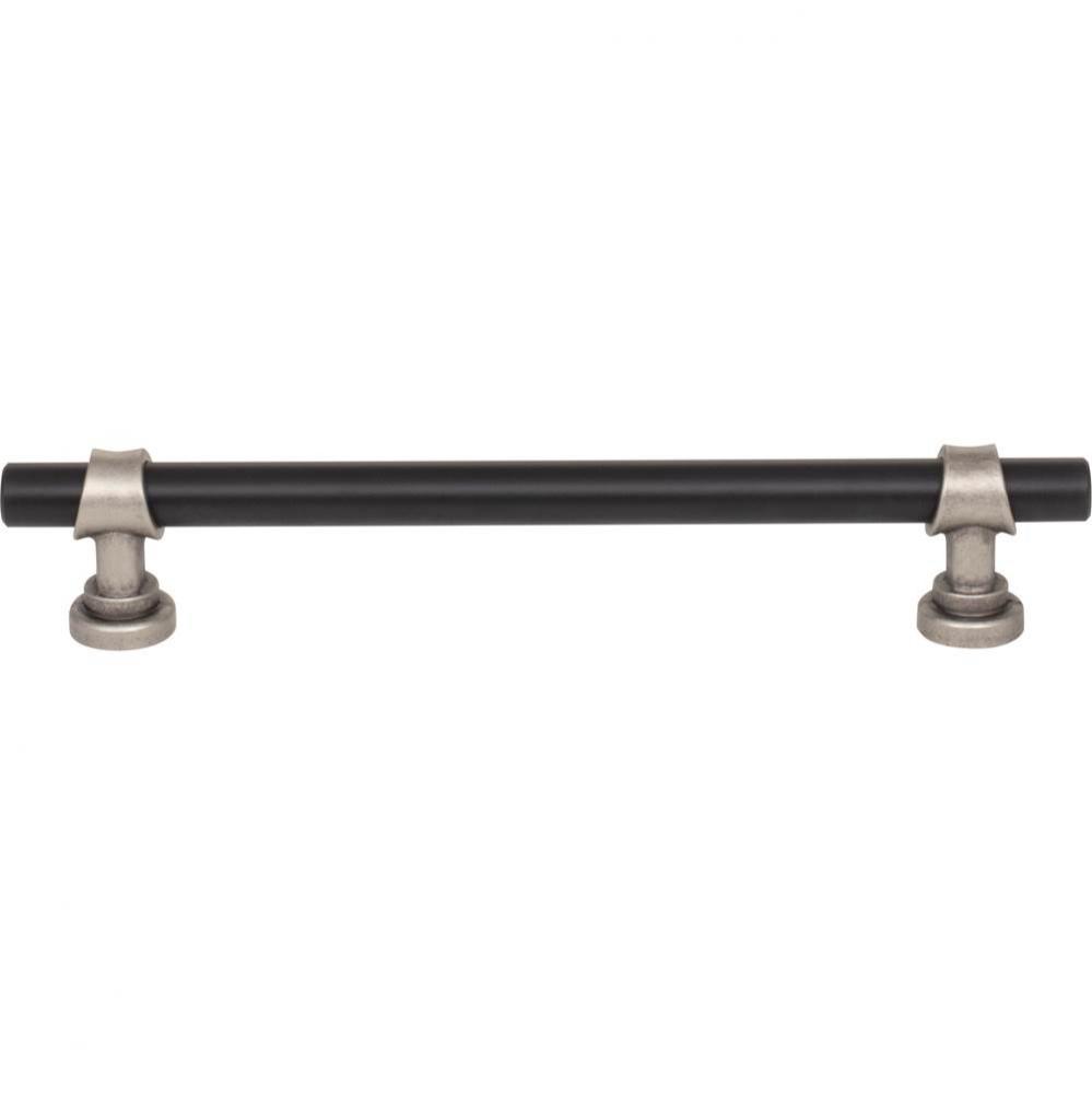 Bit Pull 6 5/16 Inch (c-c) Flat Black and Pewter Antique