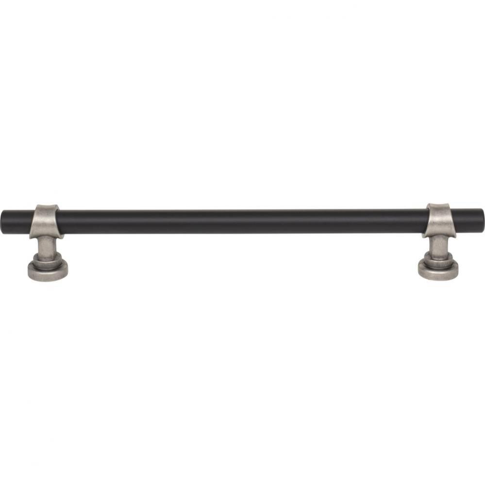 Bit Pull 7 9/16 Inch (c-c) Flat Black and Pewter Antique