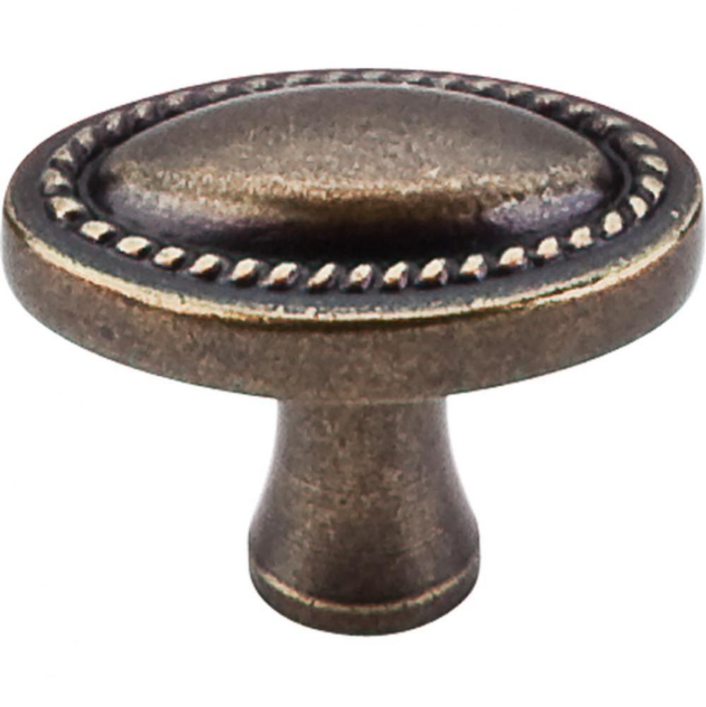 Oval Rope Knob 1 1/4 Inch German Bronze