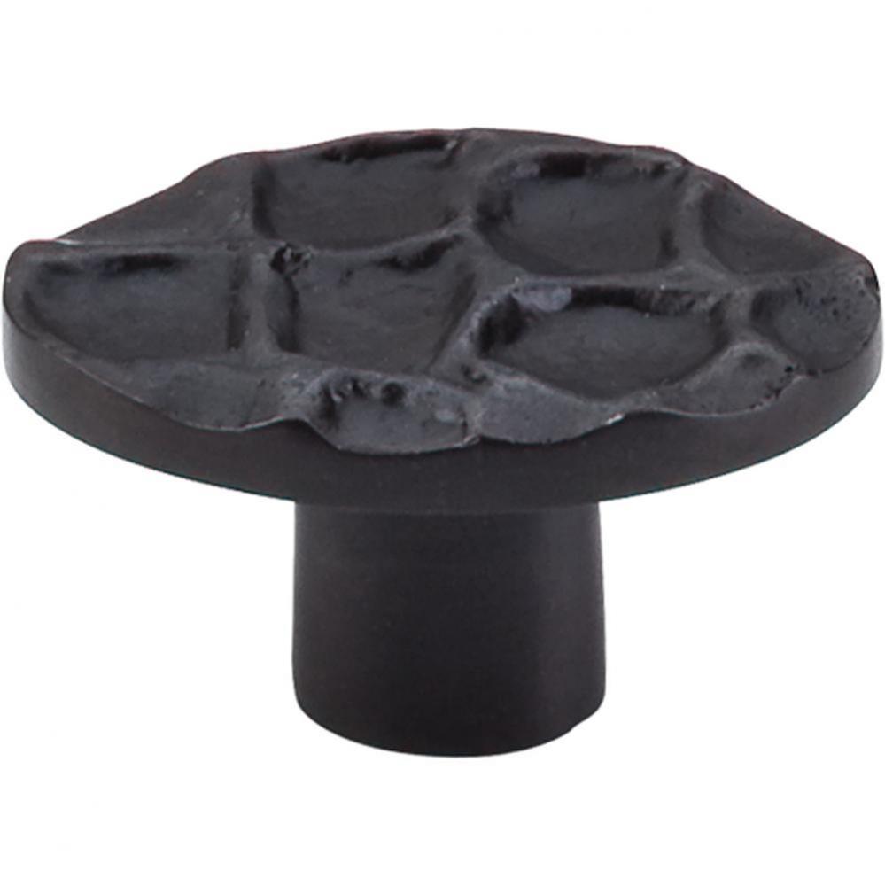 Cobblestone Oval Knob 2 Inch Coal Black