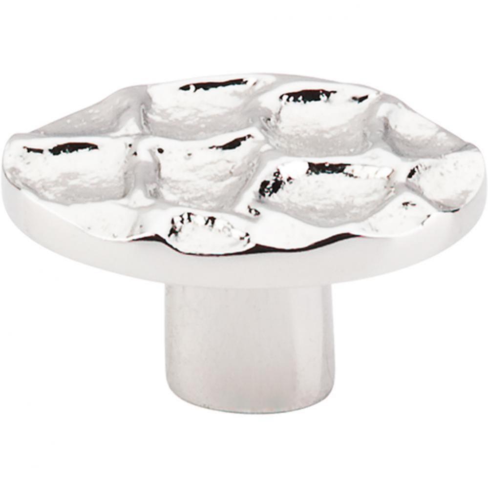 Cobblestone Oval Knob 2 Inch Polished Nickel