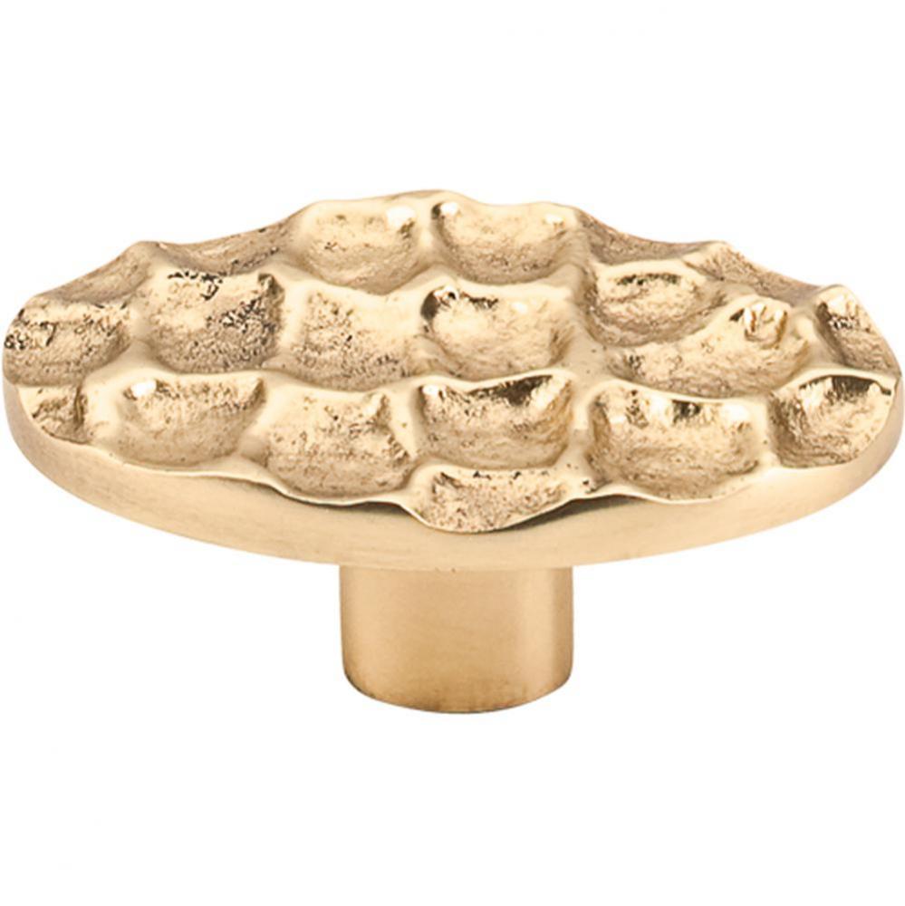 Cobblestone Oval Knob 2 5/8 Inch Brass