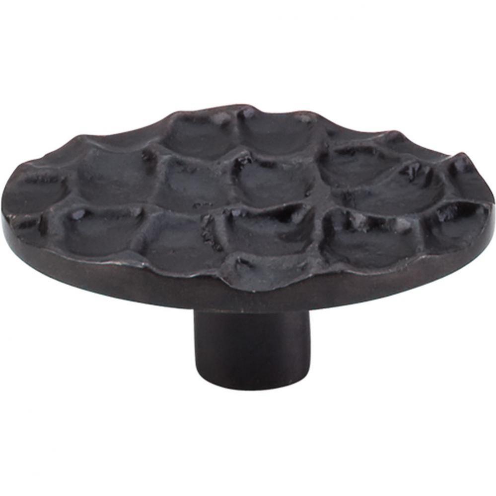 Cobblestone Oval Knob 2 5/8 Inch Coal Black