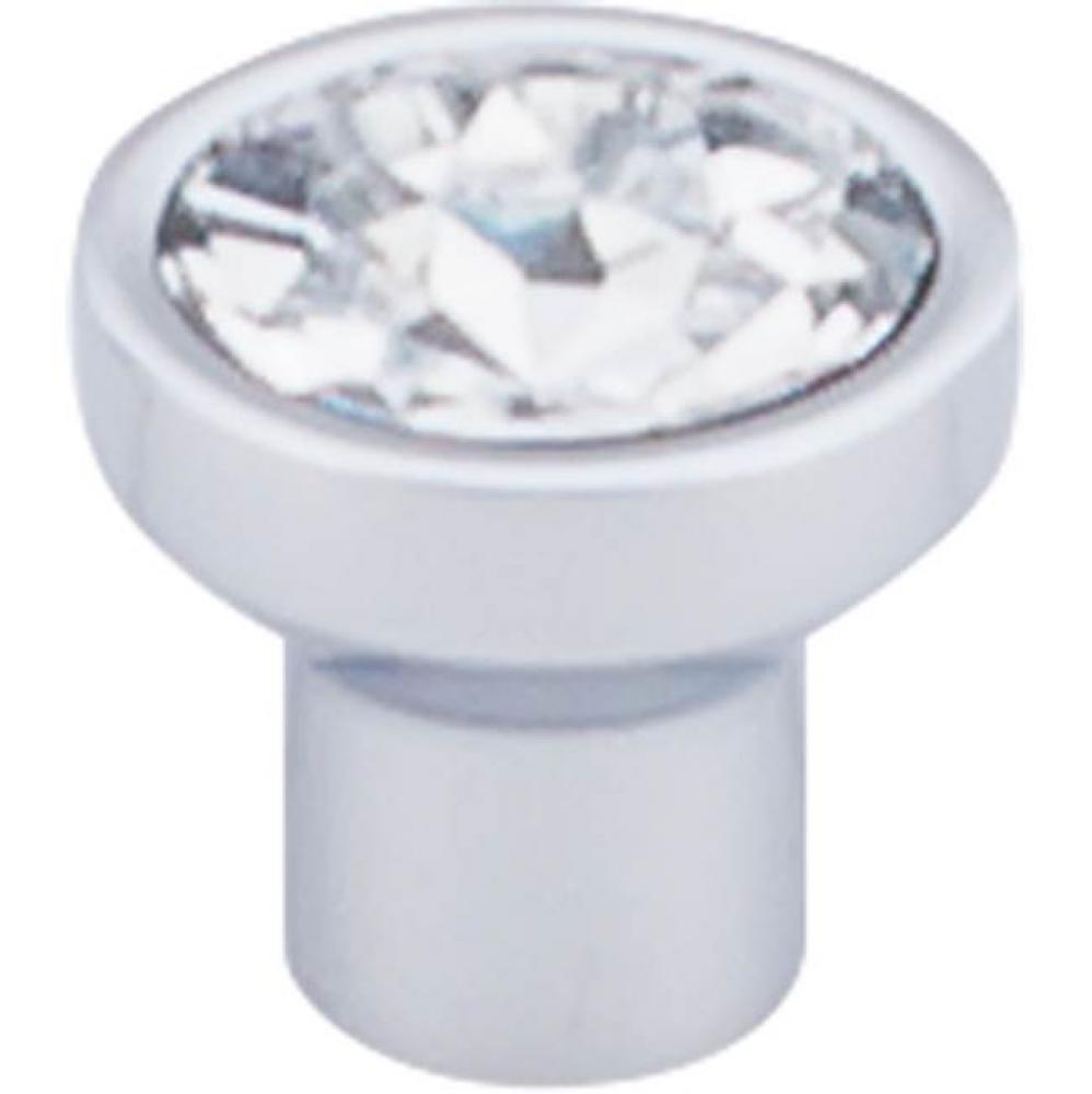 Wentworth Crystal Knob 13/16 Inch Polished Chrome Base